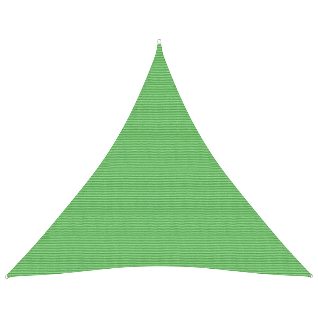 vidaXL Toldo de vela HDPE verde claro 160 g/m² 4,5x4,5x4,5 m