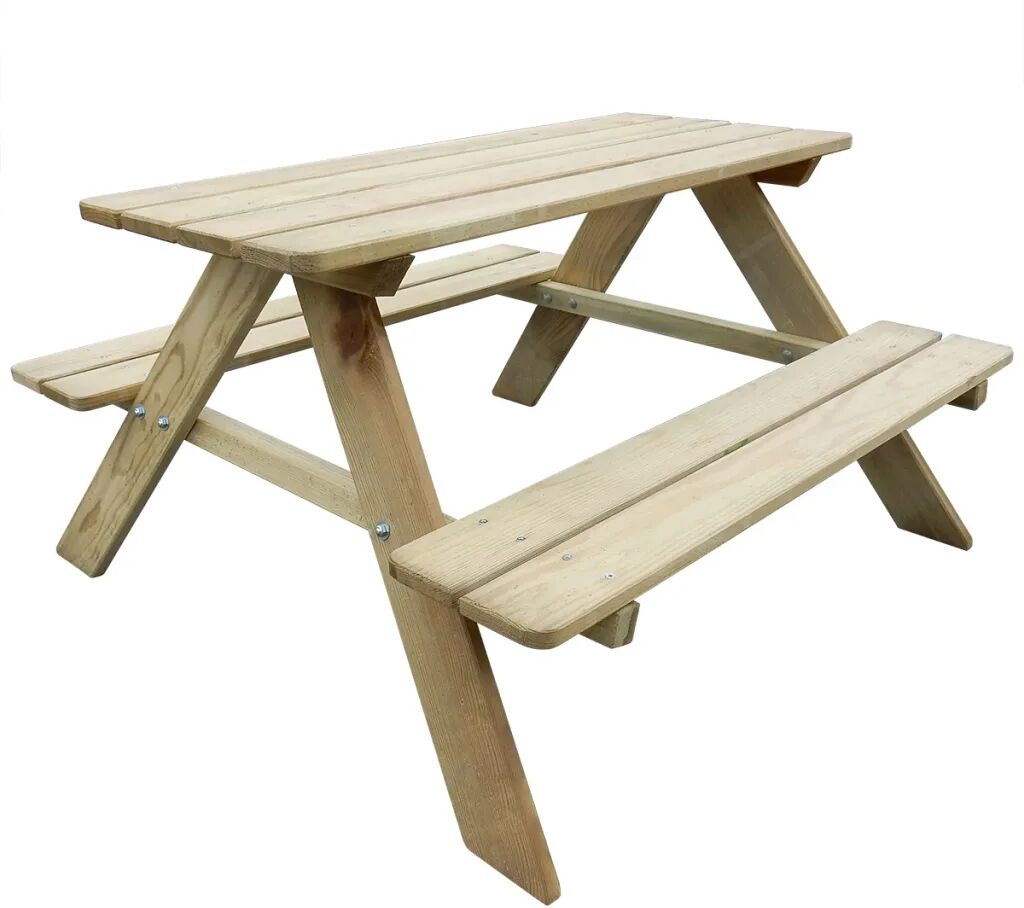 vidaXL Mesa de picnic para niños madera de pino 89x89,6x50,8 cm