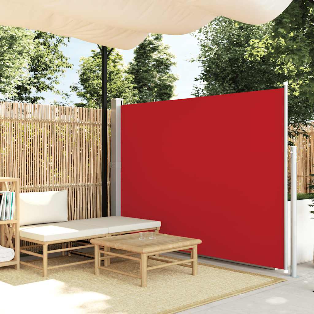 vidaXL Toldo lateral retráctil de jardín rojo 170x300 cm vidaXL Toldo lateral retráctil de jardín rojo 170x300 cm