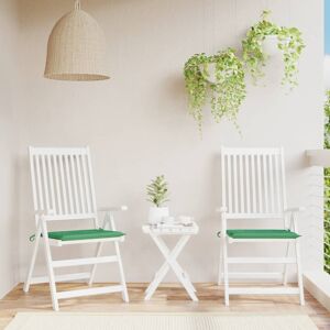 vidaXL Cojín silla jardín respaldo bajo 2 uds tela Oxford verde