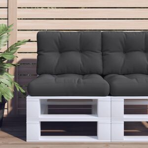 vidaXL Cojín para sofá de palets de tela negro 50x40x12 cm