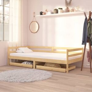 vidaXL Cajones para sofá cama 2 unidades madera maciza de pino