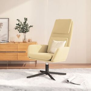 vidaXL Sillón de relax de terciopelo color blanco crema