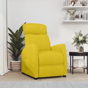 vidaXL Sillón reclinable de tela amarillo claro