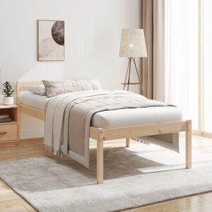 vidaXL Cama para personas mayores madera maciza de pino 100x200 cm