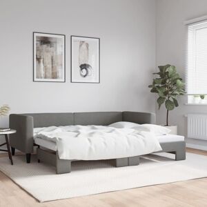 vidaXL Sofá cama nido tela gris oscuro 80x200 cm