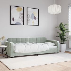 vidaXL Sofá cama terciopelo gris claro 80x200 cm