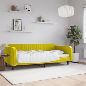 vidaXL Sofá cama terciopelo amarillo 100x200 cm