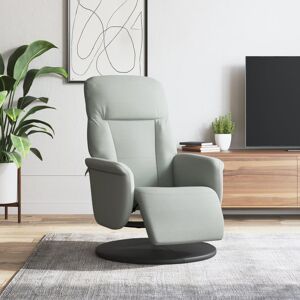 vidaXL Sillón reclinable con reposapiés terciopelo gris claro