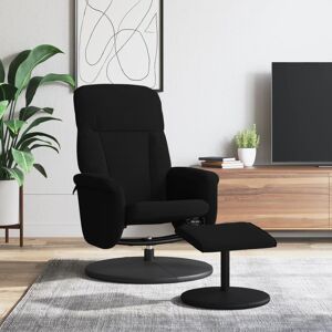 vidaXL Sillón reclinable con reposapiés terciopelo negro