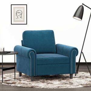 vidaXL Sillón de terciopelo azul 60 cm