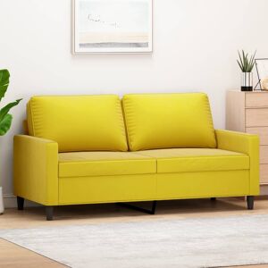 vidaXL Sofá de 2 plazas terciopelo amarillo 140 cm