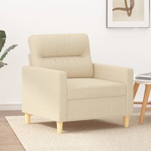 vidaXL Sillón de tela color crema 60 cm