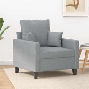 vidaXL Sillón de tela gris claro 60 cm