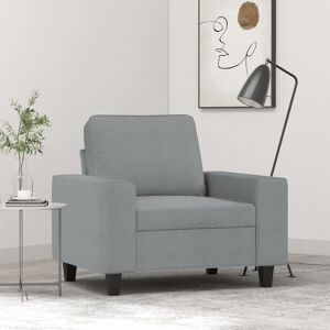 vidaXL Sillón de tela gris claro 60 cm