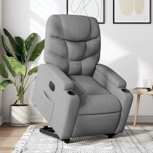 vidaXL Sillón eléctrico reclinable elevable de tela gris claro