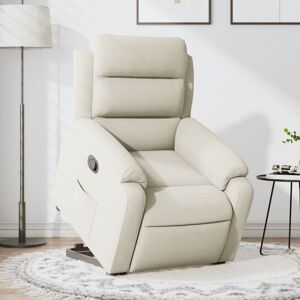 vidaXL Sillón reclinable elevable terciopelo crema