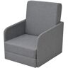 vidaXL Sillón convertible en cama tela gris claro