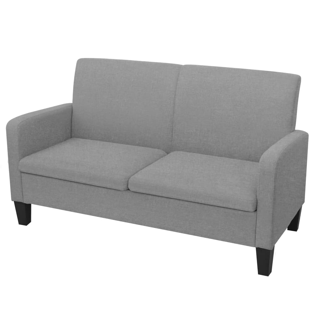 vidaXL Sofá de 2 plazas 135x65x76 cm gris claro