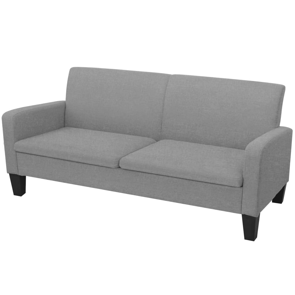 vidaXL Sofá de 3 plazas 180x65x76 cm gris claro