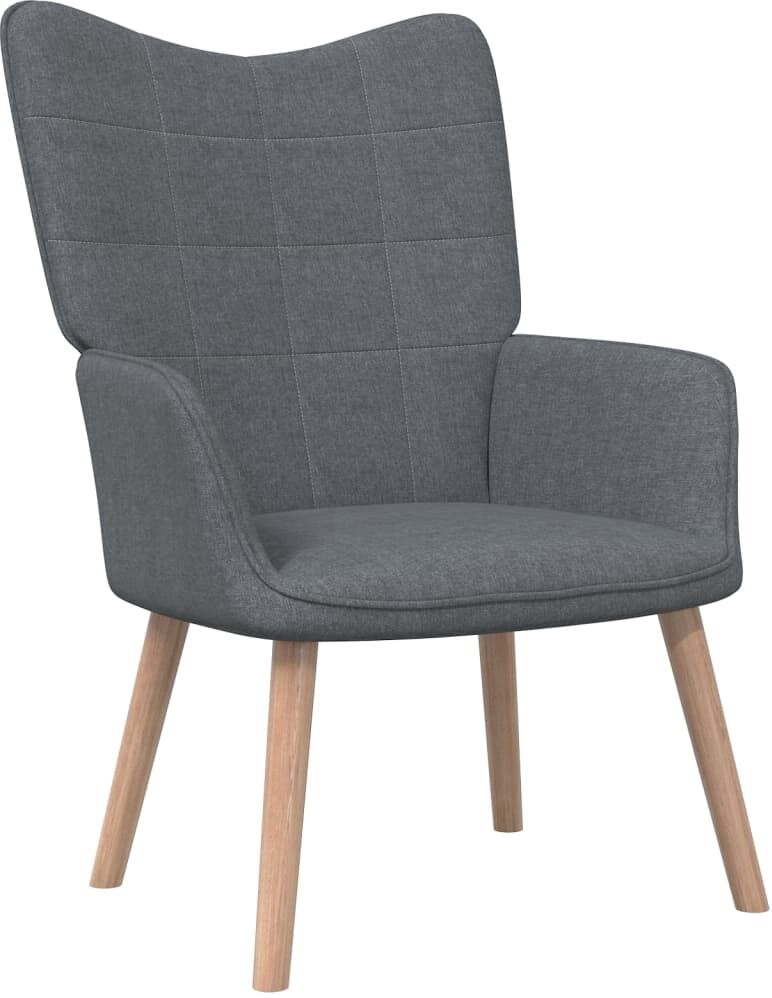 vidaXL Silla de relajación de tela gris oscuro