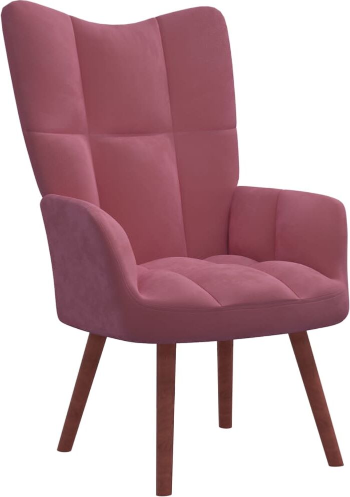 vidaXL Sillón de relax de terciopelo rosa