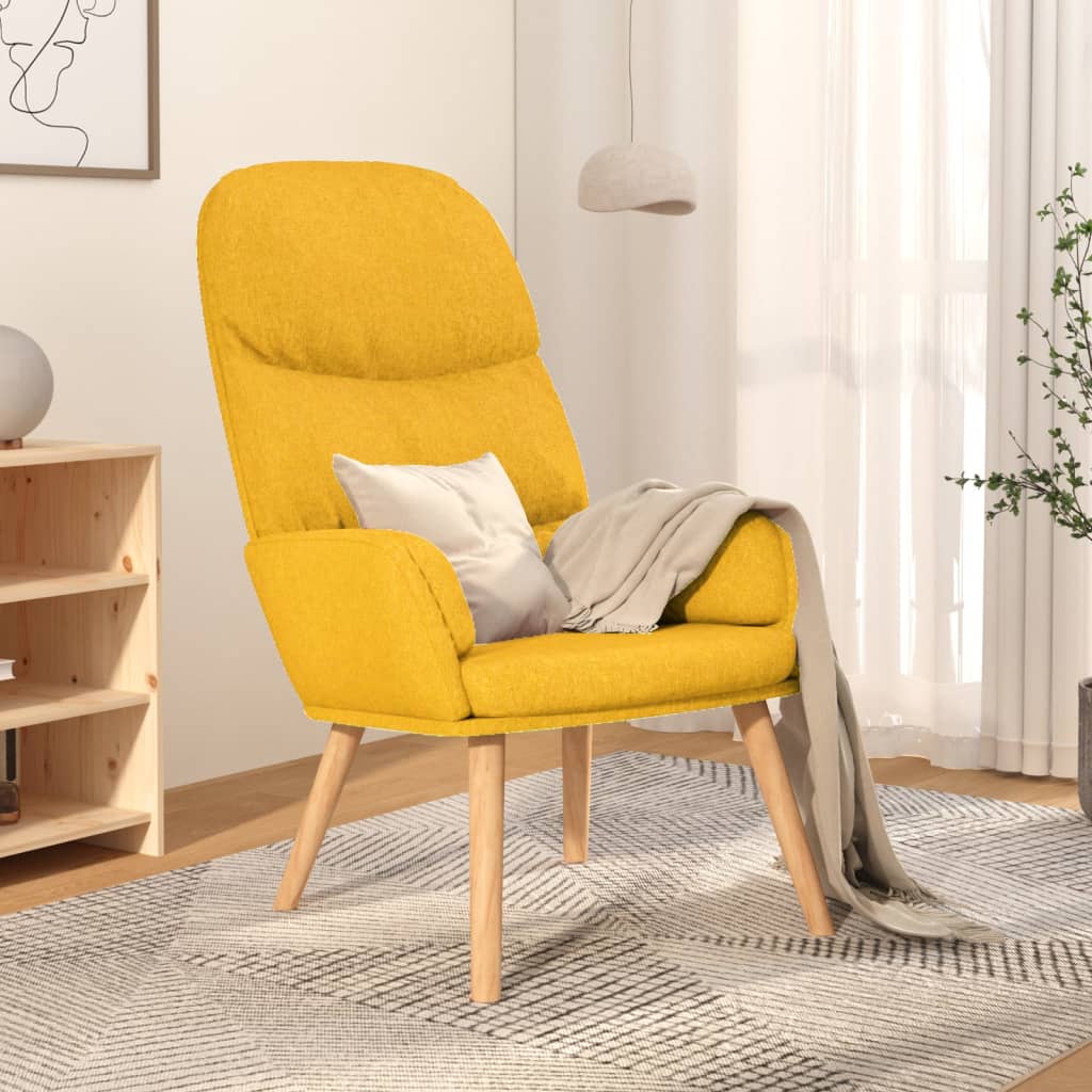 vidaXL Sillón de relax de tela amarillo mostaza