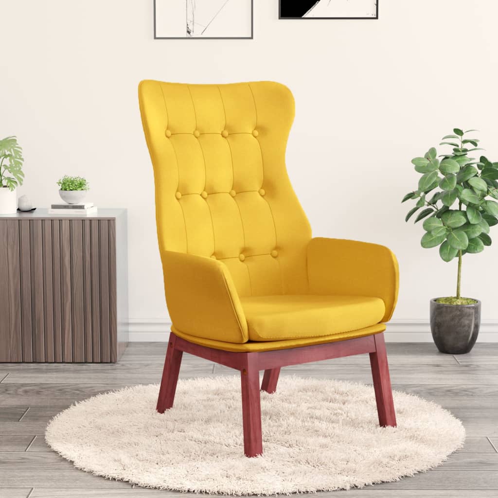 vidaXL Sillón de relax de tela amarillo mostaza