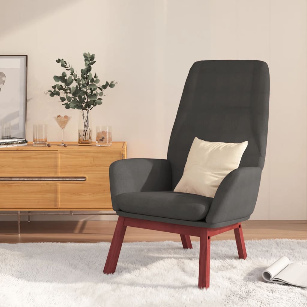 vidaXL Sillón de relax de tela gris oscuro