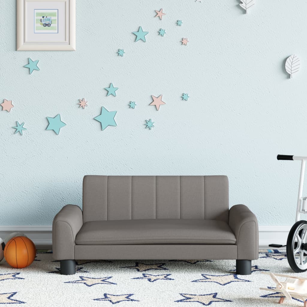 vidaXL Sofá para niños de tela gris taupe 70x45x30 cm