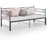 vidaXL Estructura de sofá cama extraíble metal negro 90x200 cm