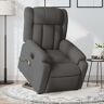 vidaXL Sillón de masaje eléctrico reclinable elevable tela gris oscuro