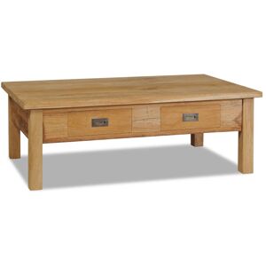 vidaXL Mesa de centro madera de teca maciza 100x60x35 cm