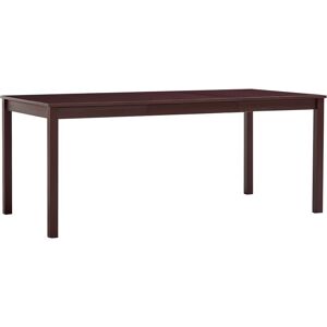 vidaXL Mesa de comedor de madera de pino marrón oscuro 180x90x73 cm