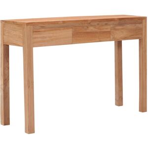 vidaXL Mesa consola de madera maciza de teca 110x35x75 cm