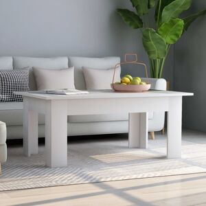 vidaXL Mesa de centro madera contrachapada blanco 100x60x42 cm