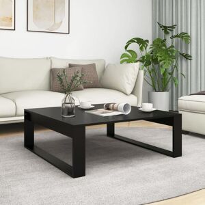 vidaXL Mesa de centro madera contrachapada negro 100x100x35 cm