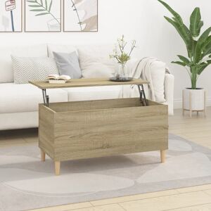 vidaXL Mesa de centro madera contrachapada roble Sonoma 90x44,5x45 cm