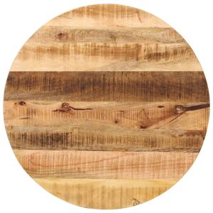 vidaXL Tablero de mesa redondo madera maciza mango rugosa Ø 90x3,8 cm