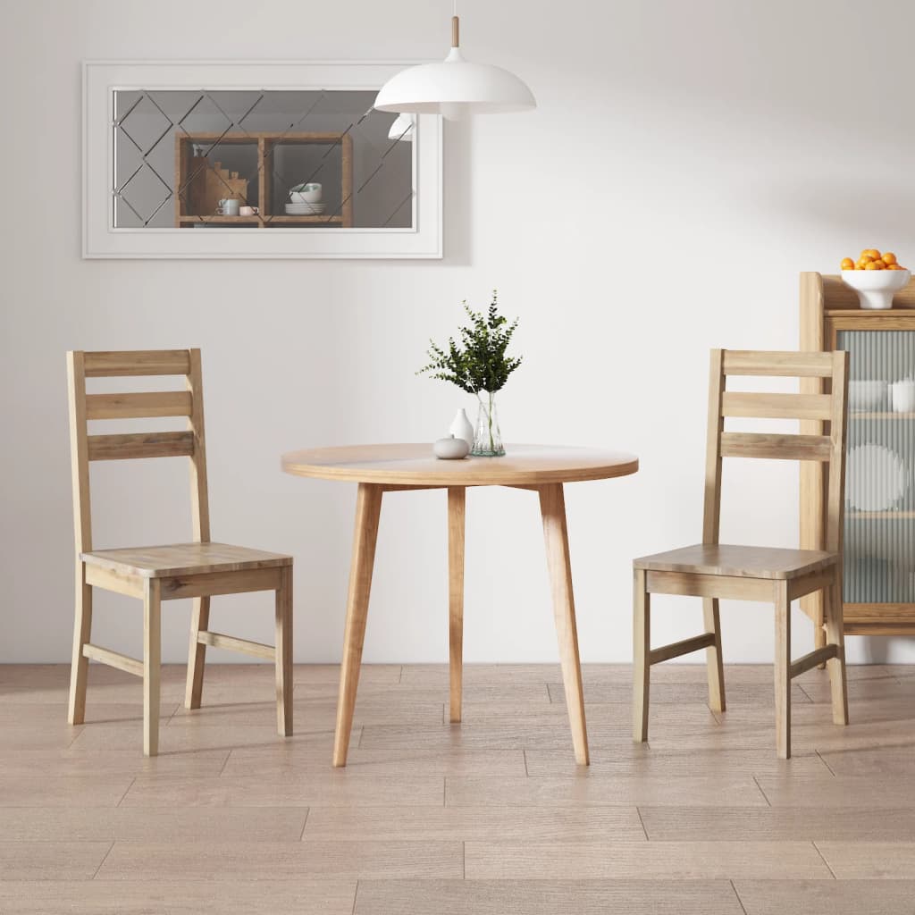 vidaXL Sillas de comedor 2 unidades madera maciza de acacia