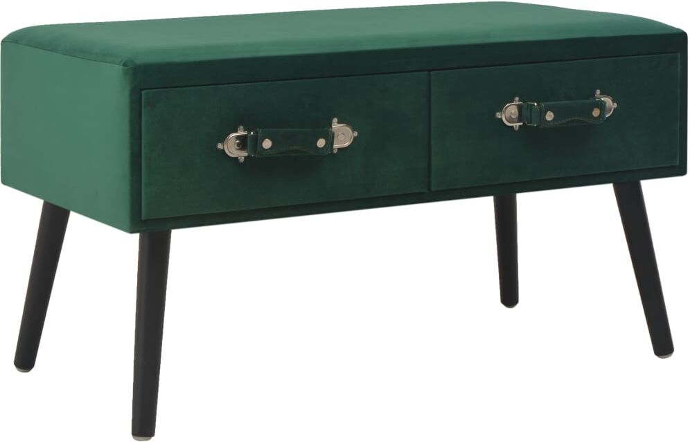 vidaXL Mesa de centro de terciopelo verde 80x40x46 cm