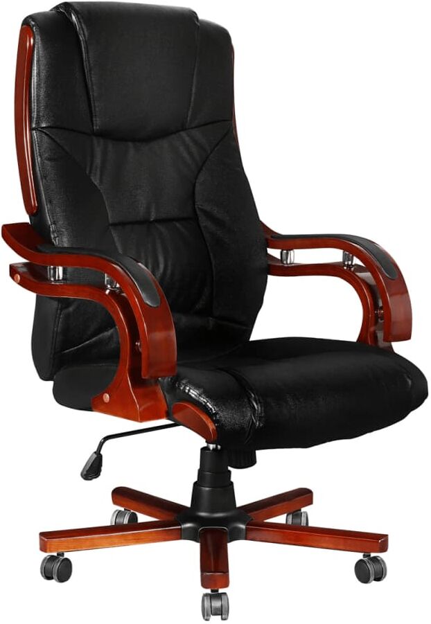 vidaXL Sillón Ejecutivo De Cuero Con Respaldo Alto