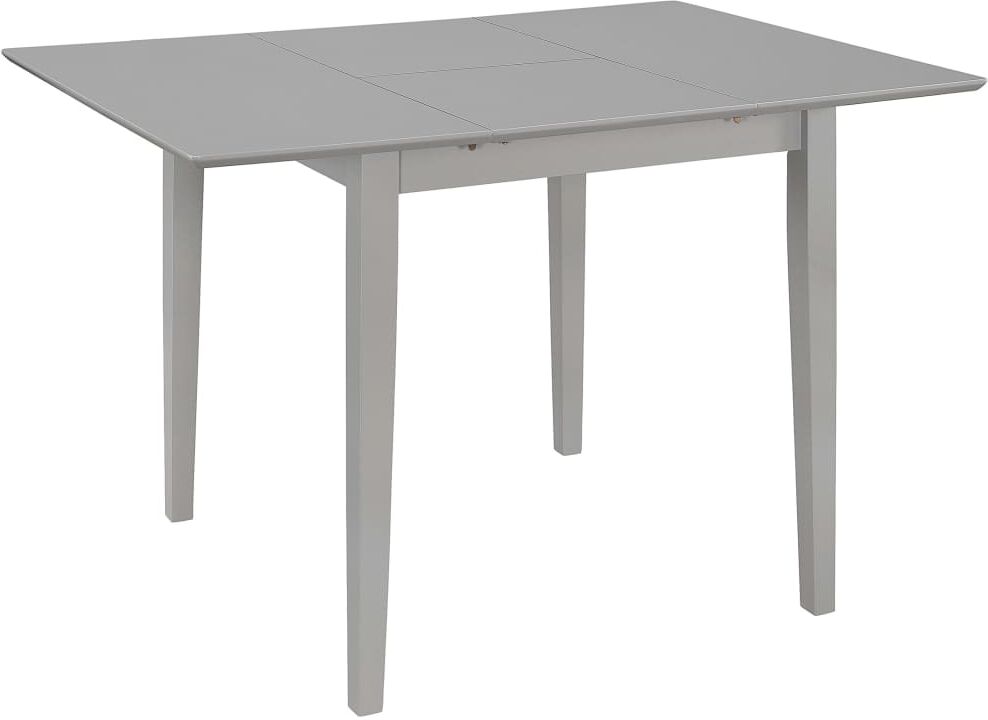 vidaXL Mesa de comedor extensible gris (80-120)x80x74 cm MDF