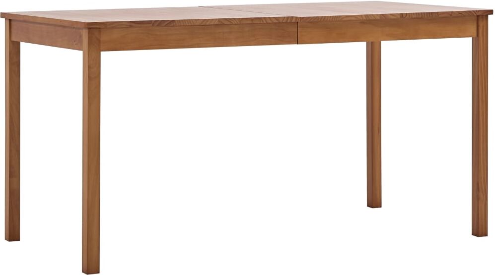 vidaXL Mesa de comedor de madera de pino marrón miel 140x70x73 cm