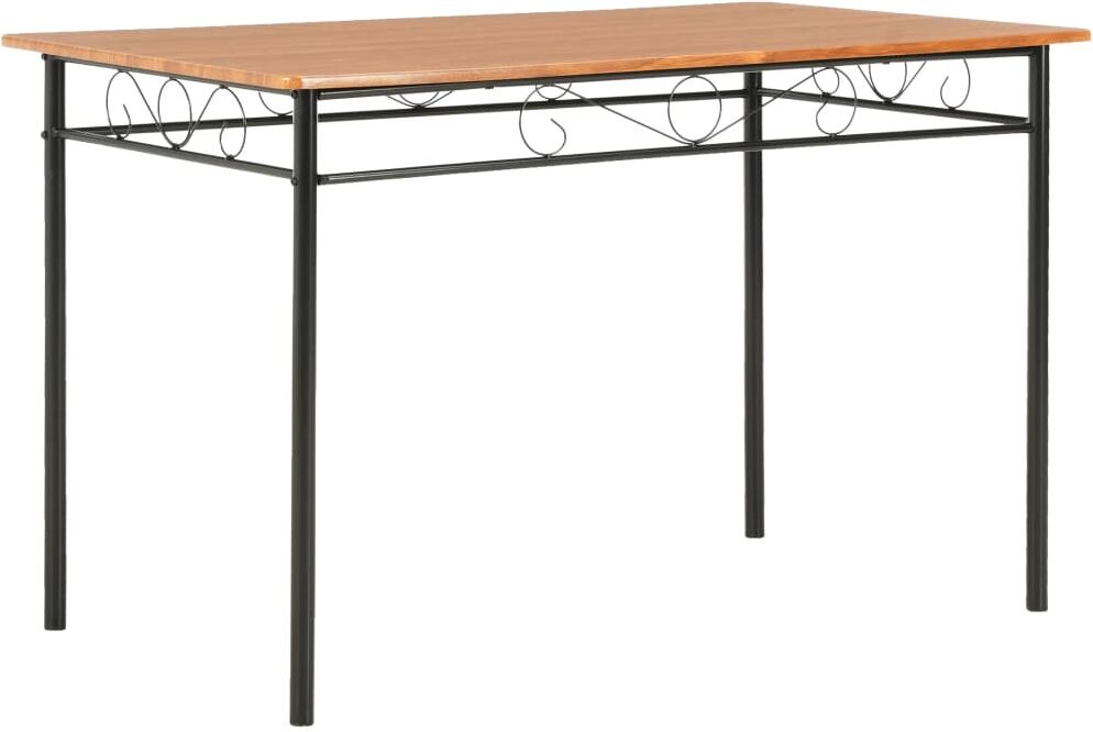 vidaXL Mesa de comedor de MDF marrón 120x70x75 cm