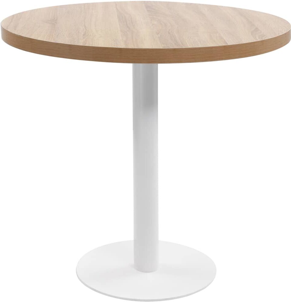 vidaXL Mesa de bistró MDF marrón claro 80 cm