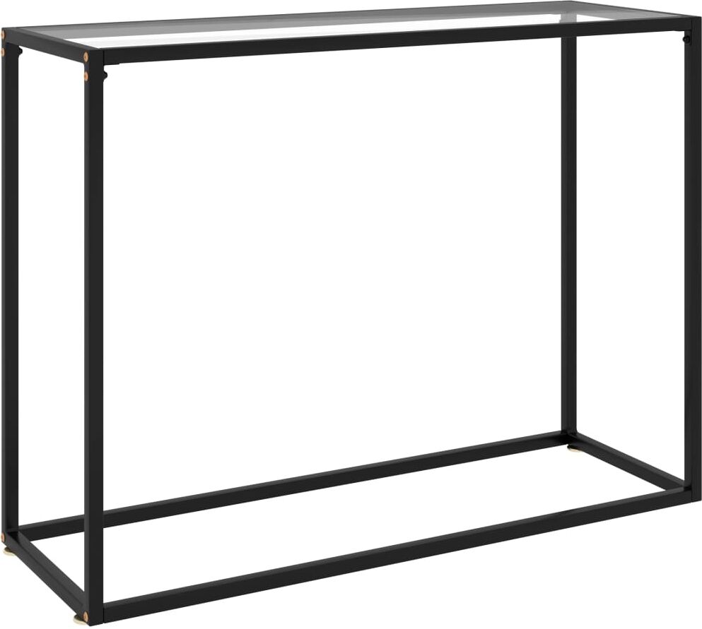 vidaXL Mesa consola vidrio templado transparente 100x35x75 cm