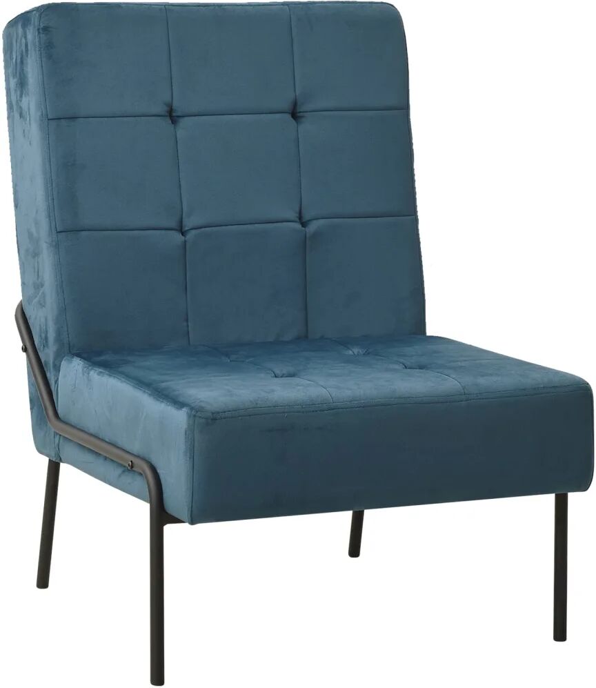 vidaXL Silla de relajación de terciopelo azul 65x79x87 cm