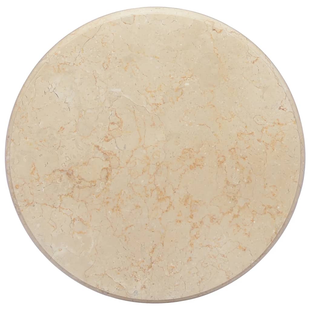 vidaXL Tablero para mesa mármol color crema Ø50x2,5 cm