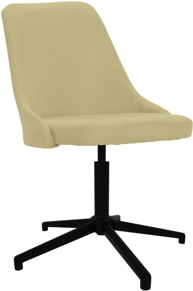 vidaXL Silla de comedor giratoria tela verde